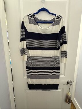 Lilly Pulitzer Classic Striped Navy and White Women's cotton Dress
